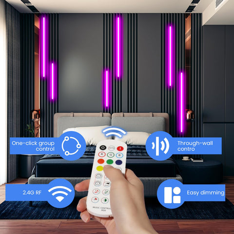 SHUNLEE app and RF remote offer timer and memory for easy control.