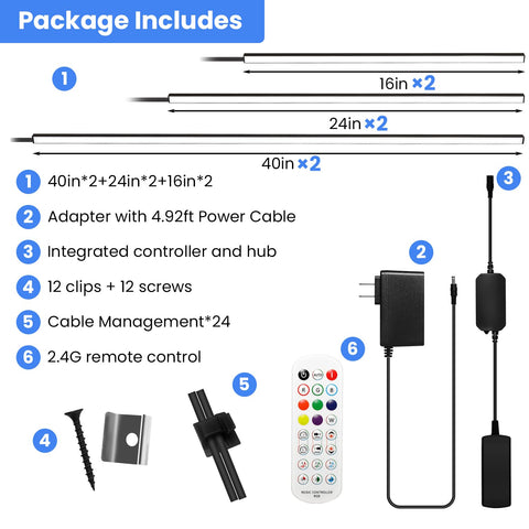 SHUNLEE RGB lighting with music sync enhances ambient room scenes.