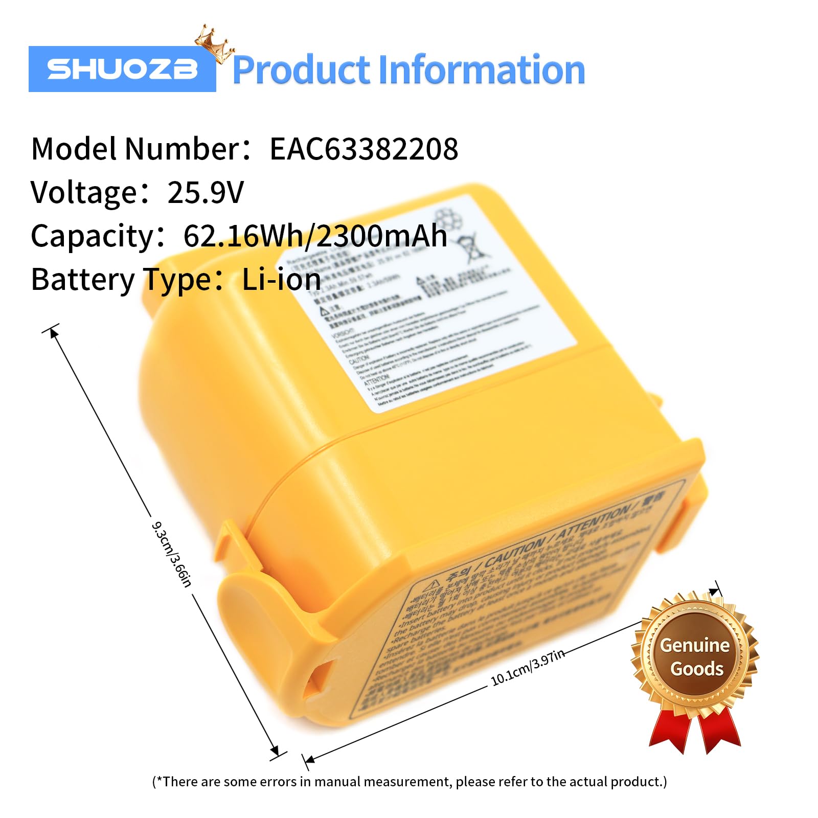 SHUO.Z.B LG CordZero A9 battery compatibility chart helps planning replacements