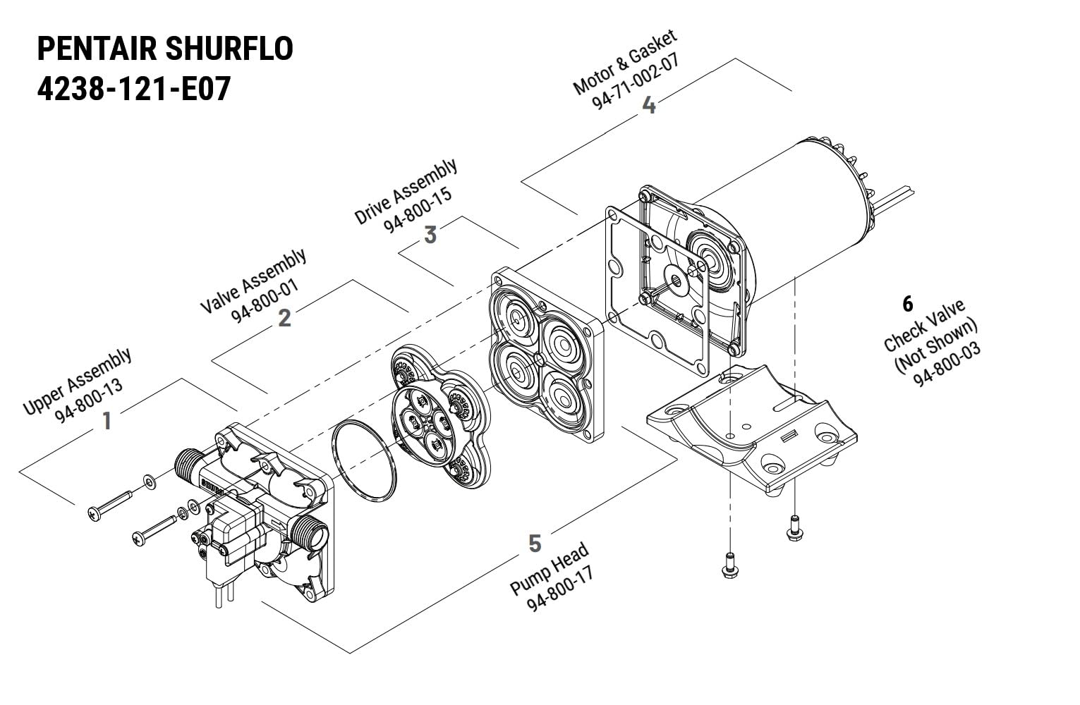 SHURFLO 4238-121-E07 diaphragm close-up with rugged seals