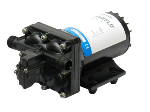 SHURFLO Blaster II pump setup on boat deck for deck cleaning
