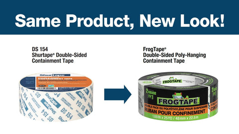 Shurtape DS 154 adhesive side grips poly-sheeting securely during remodeling