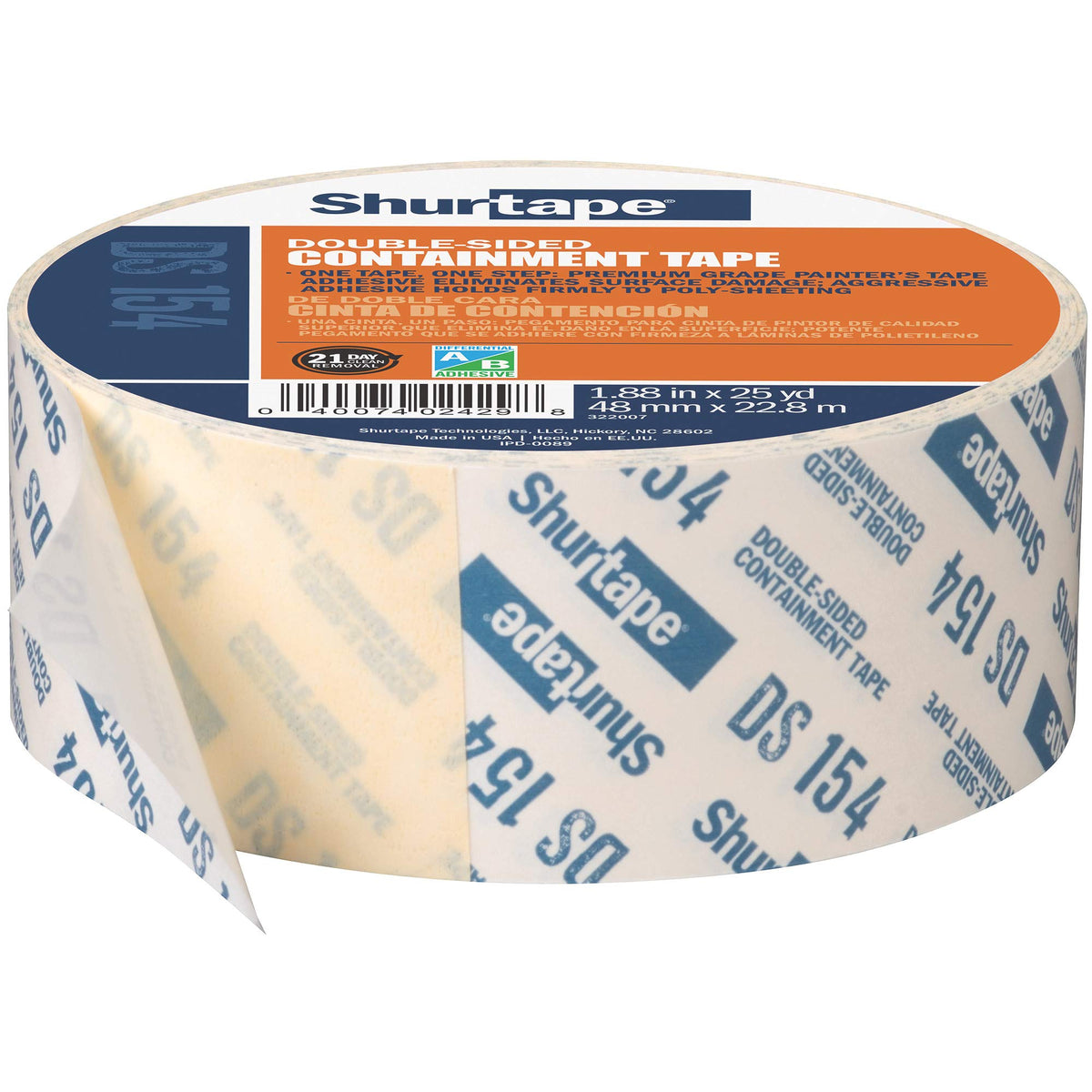 Shurtape DS 154 double-sided containment tape used on a paint project for containment