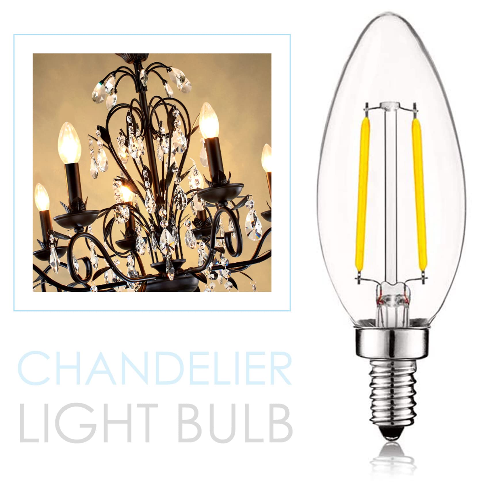SHUWDKAR 2700K warm white glow with glass filament for cozy rooms.