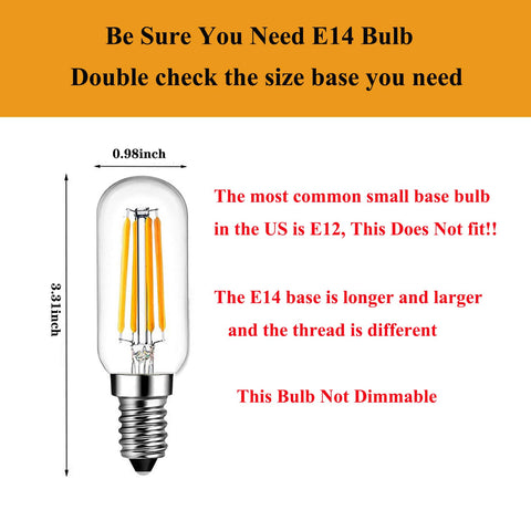 SHUWDKAR E14 LED bulb instant on with minimal flicker for comfort