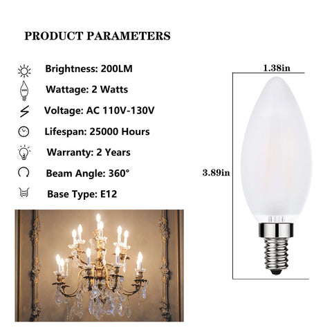 SHUWDKAR vintage candle design bulb showcases exposed filament for classic decor.