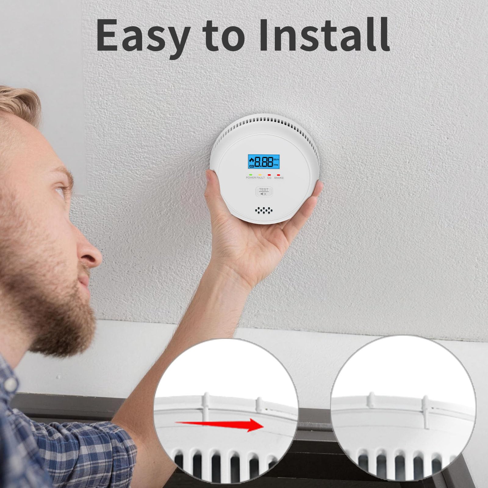 SHYEEH wall-mount allows secure placement on wall or ceiling.