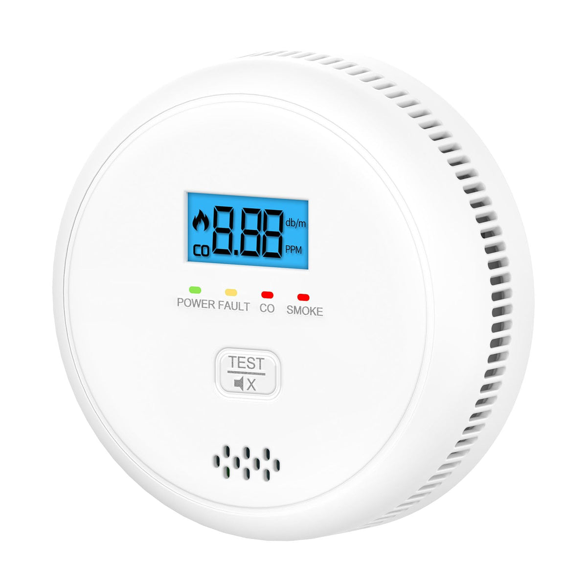 SHYEEH 2-in-1 detector front view with dual protection for home safety.
