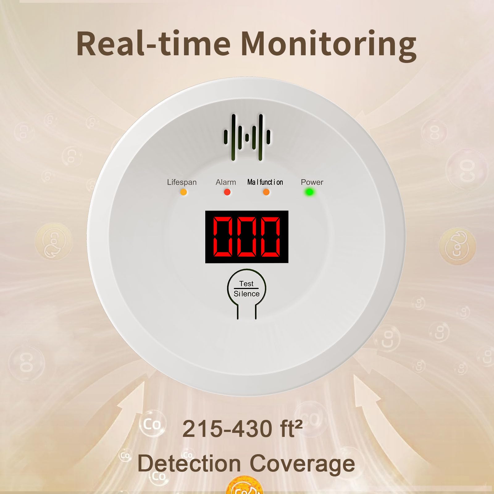 SHYEEH JA-997 power-saving mode preserves battery while monitoring.