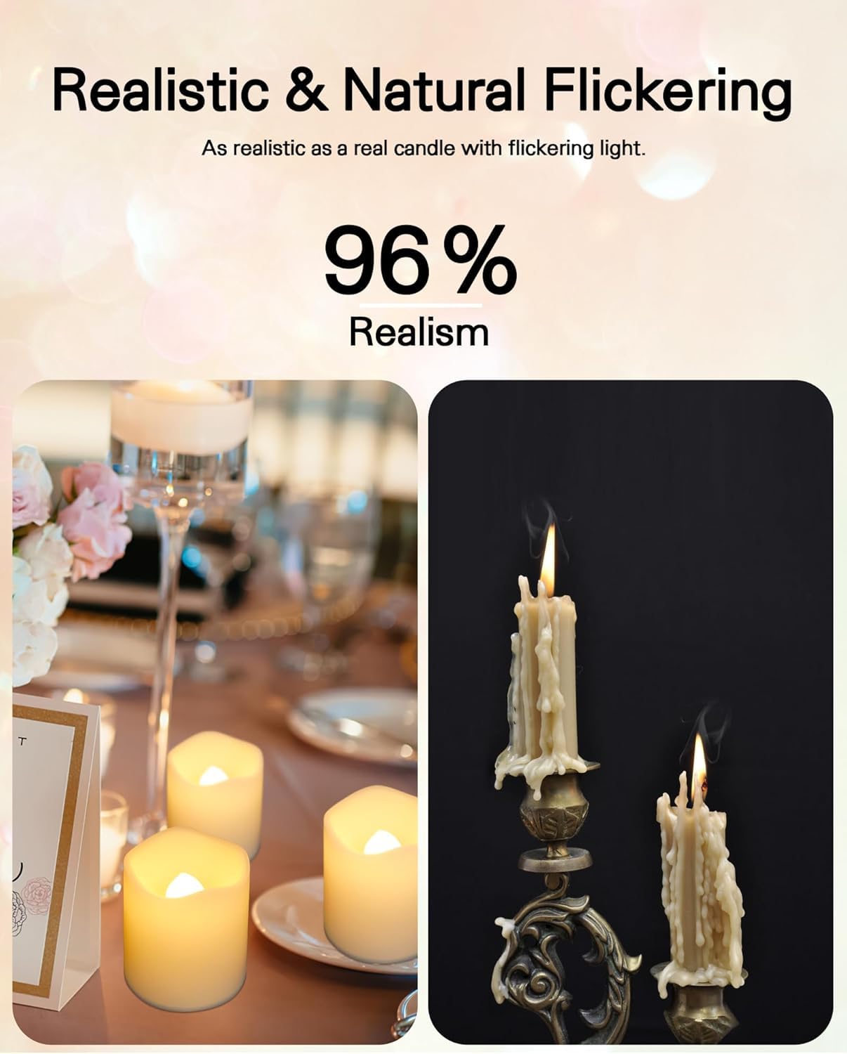 SHYMERY LED votive candle used in Halloween decor mood lighting.