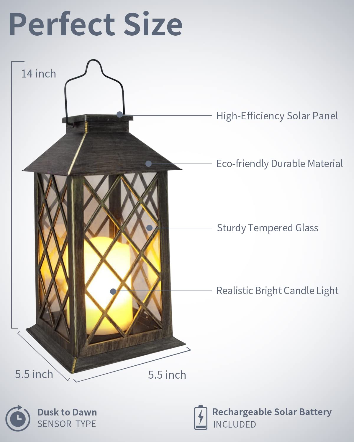 SHYMERY lantern candle-glow with realistic flicker for cozy evenings