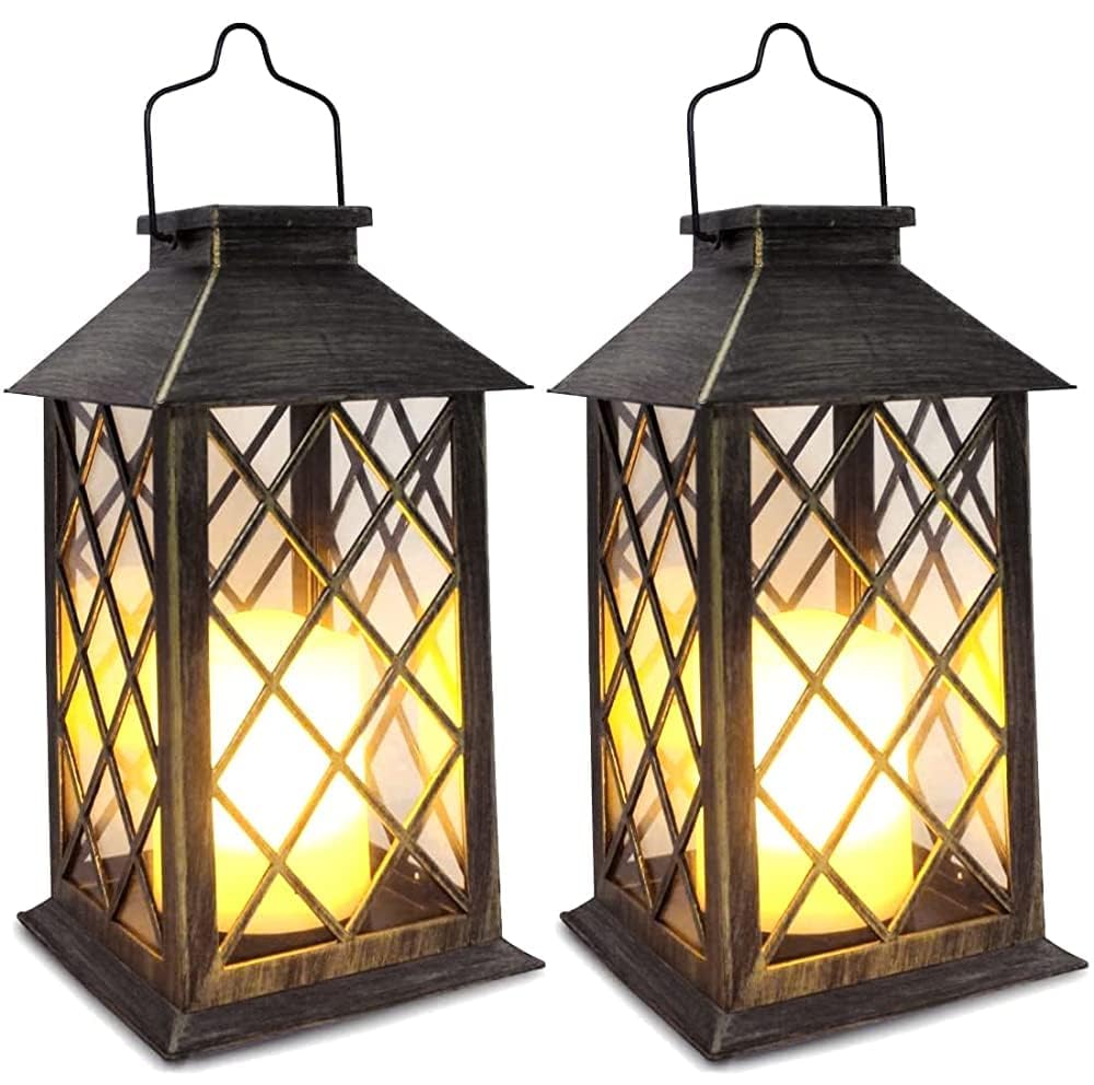SHYMERY solar lanterns hanging in a garden for ambient outdoor lighting
