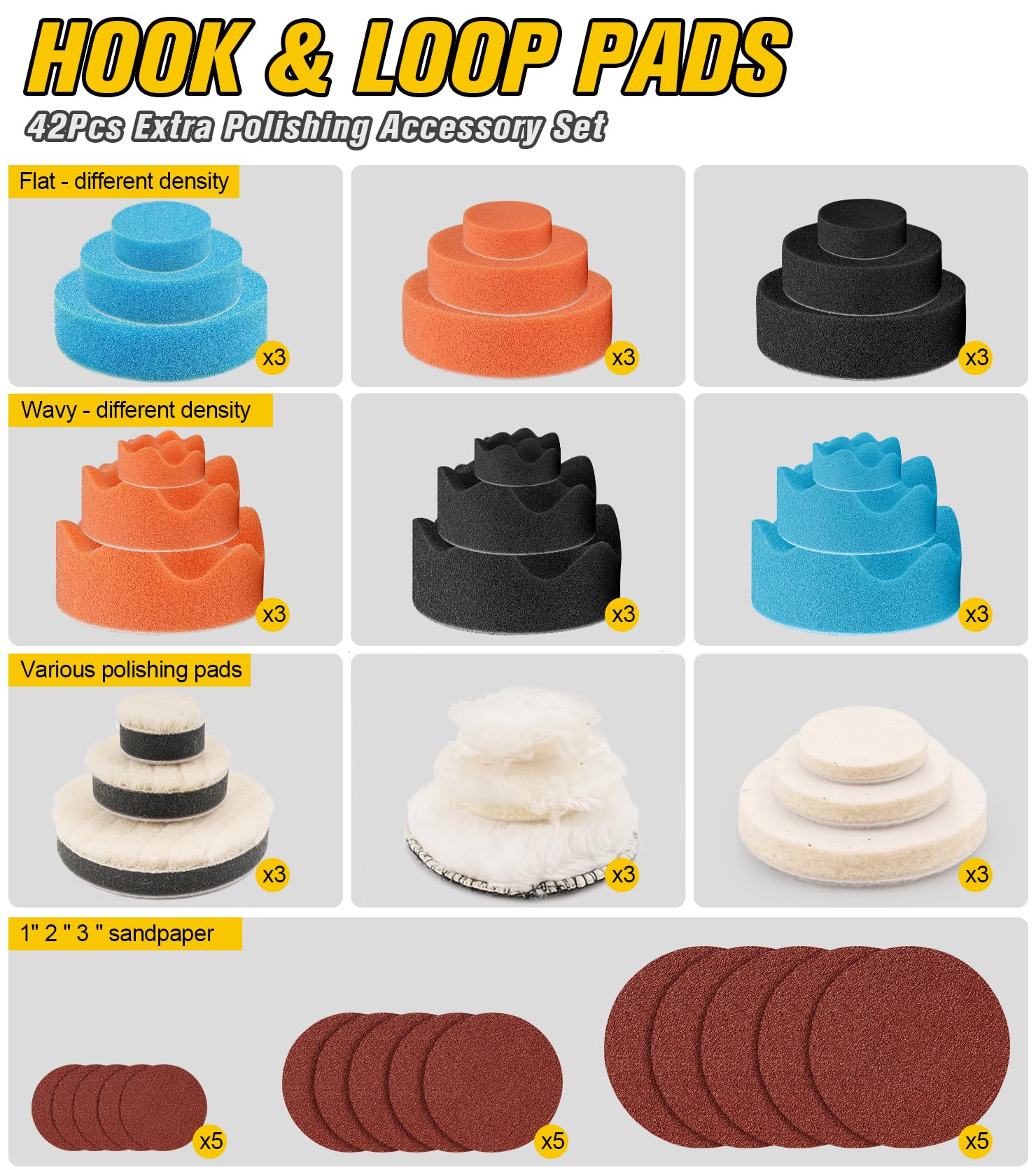 SI FANG 15pc sandpapers for metal wood and plastic prep
