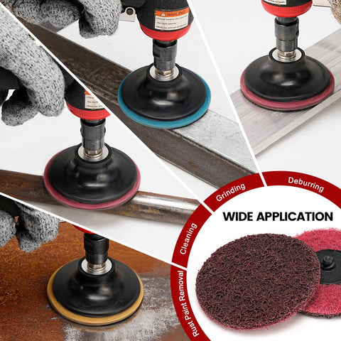 SI FANG auto body and rotor finishing with 3-inch Roloc discs.