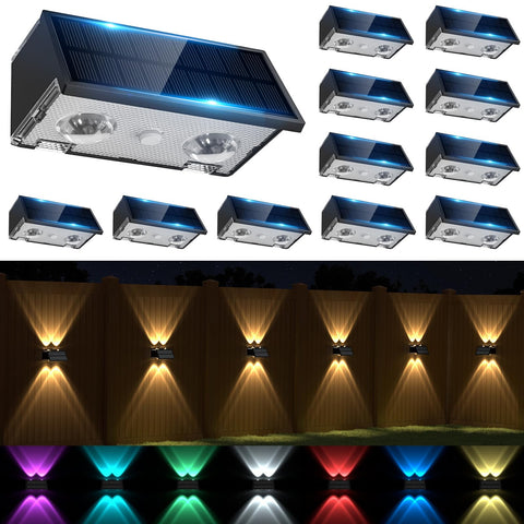 SIAFAVOI solar fence light wall-mount outdoor provides versatile illumination for paths and entryways