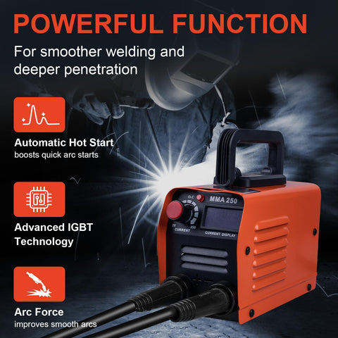 Siasky welder features hot start and arc force for reliable starts