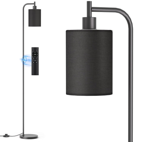 SIBRILLE floor lamp with linen shade provides a soft ambient glow for cozy evenings.
