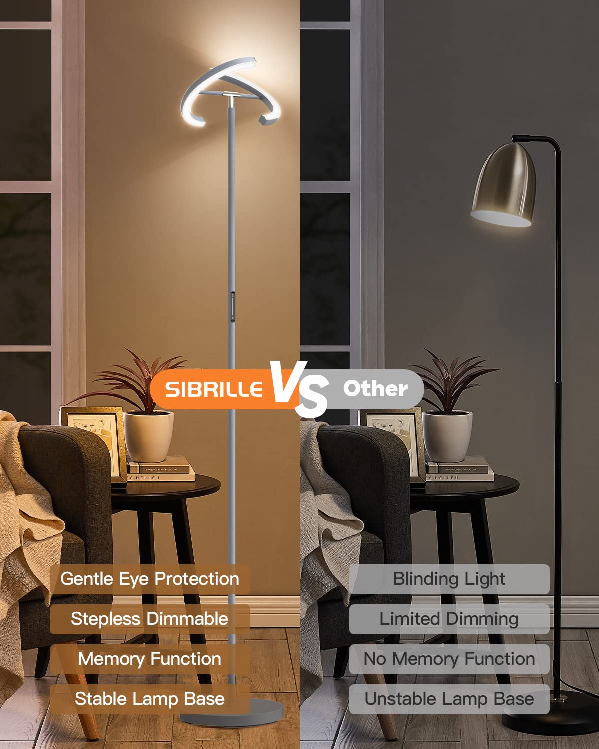 SIBRILLE long-life LED lasts up to 50,000 hours for low-maintenance lighting.