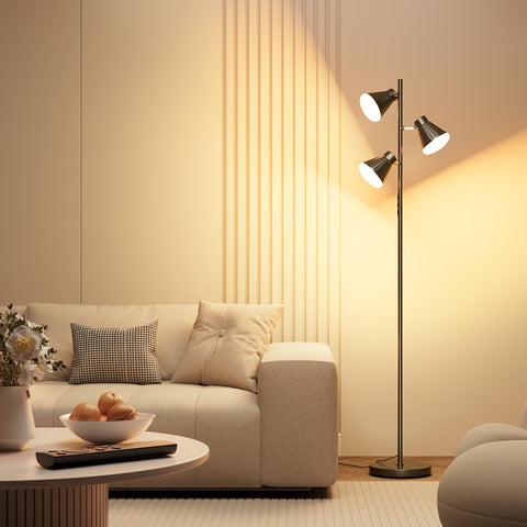 SIBRILLE tree floor lamp base provides stable support for living rooms.