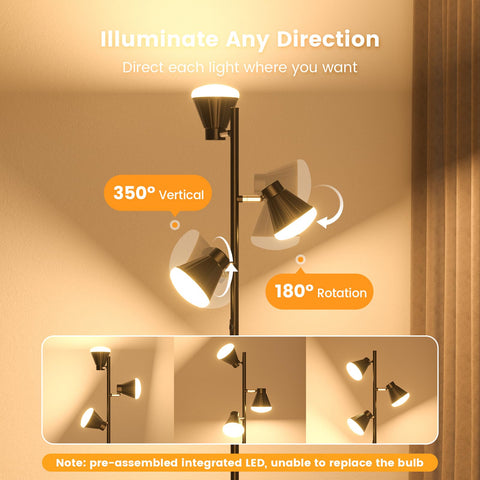 SIBRILLE 36W LED output delivers bright, energy-efficient illumination.