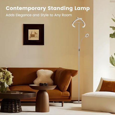 SIBRILLE silver finish complements modern spaces.
