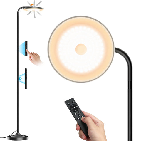 SIBRILLE modern metallic floor lamp enhances contemporary interiors