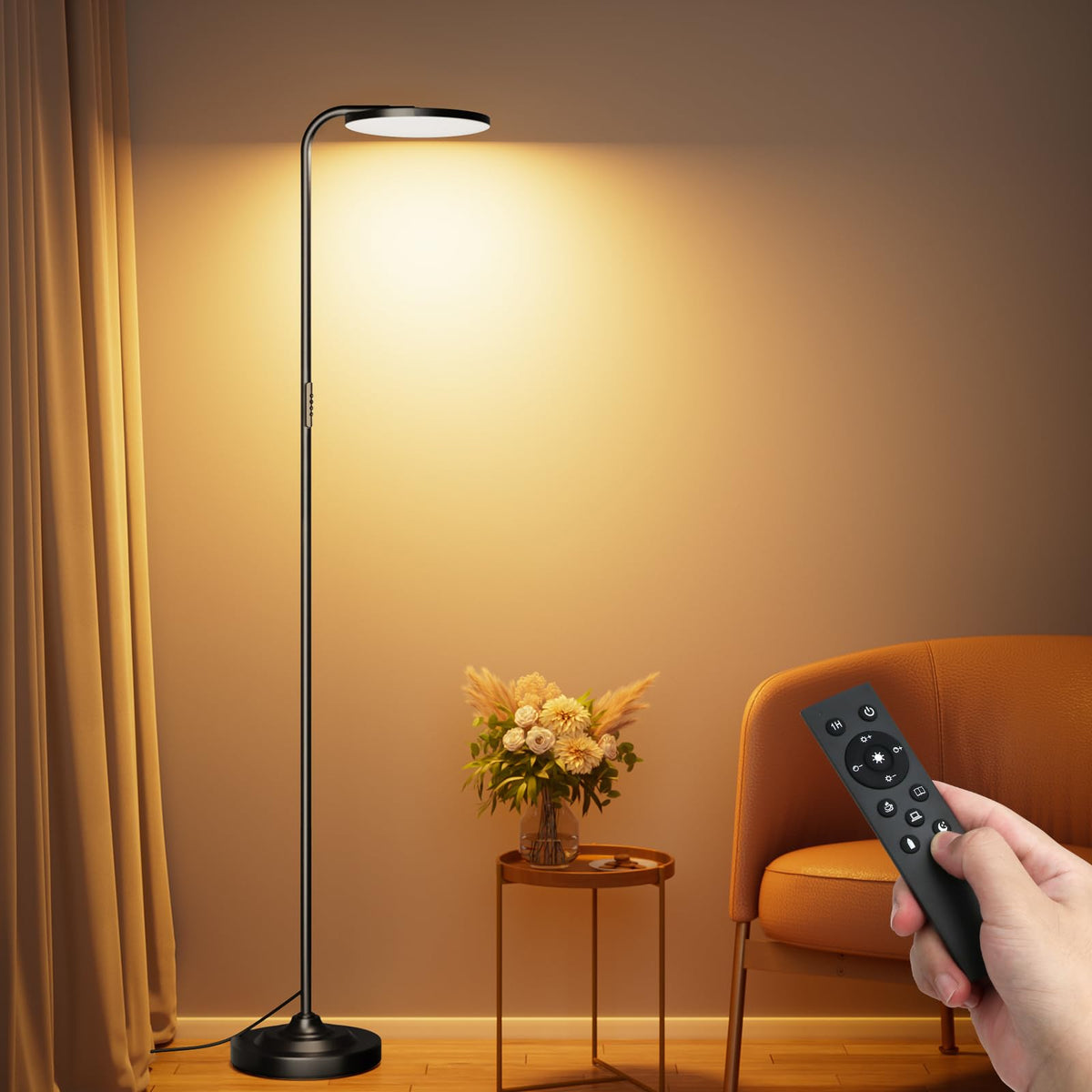 SIBRILLE 36W LED floor lamp with rotating head for versatile lighting