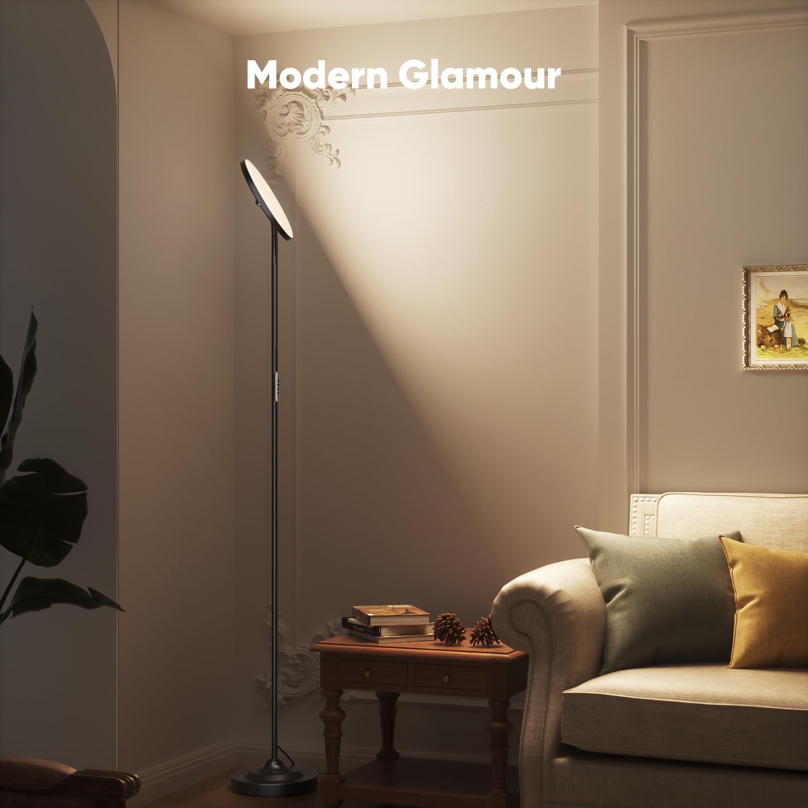 SIBRILLE stable heavy-base floor lamp preventing tipping