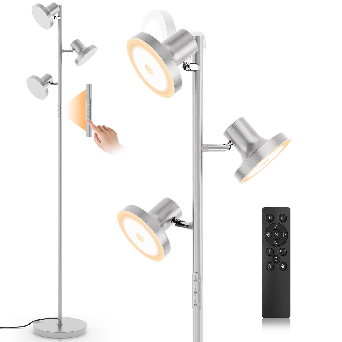 Sibrille 36W tree floor lamp with branch light for ambient living room lighting.