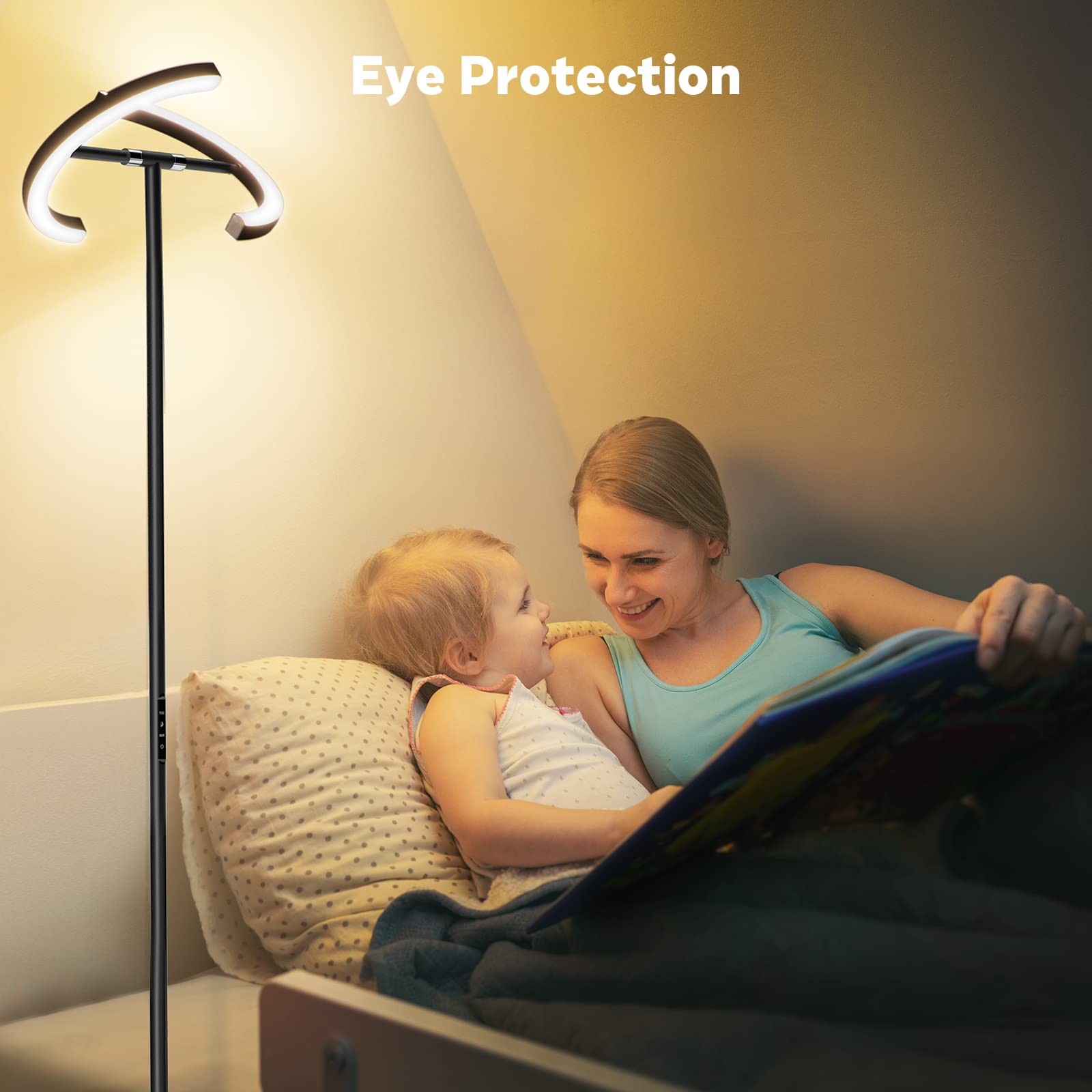 SIBRILLE floor lamp adapts to bedrooms and offices for focused or relaxing lighting
