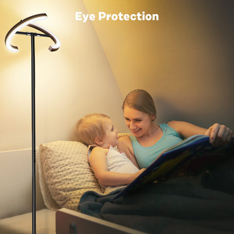 SIBRILLE floor lamp adapts to bedrooms and offices for focused or relaxing lighting