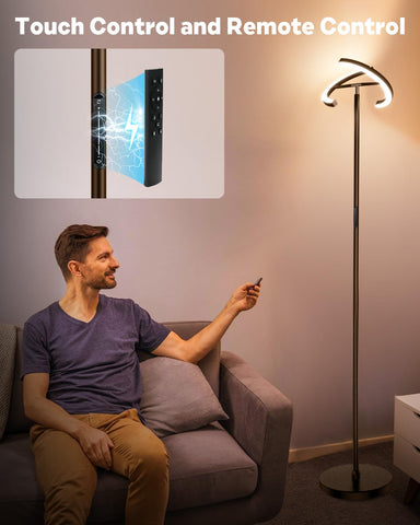 SIBRILLE brown lamp with two adjustable sections for even light distribution