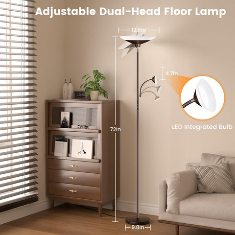 Sibrille gooseneck offers 360-degree adjustment for task lighting.