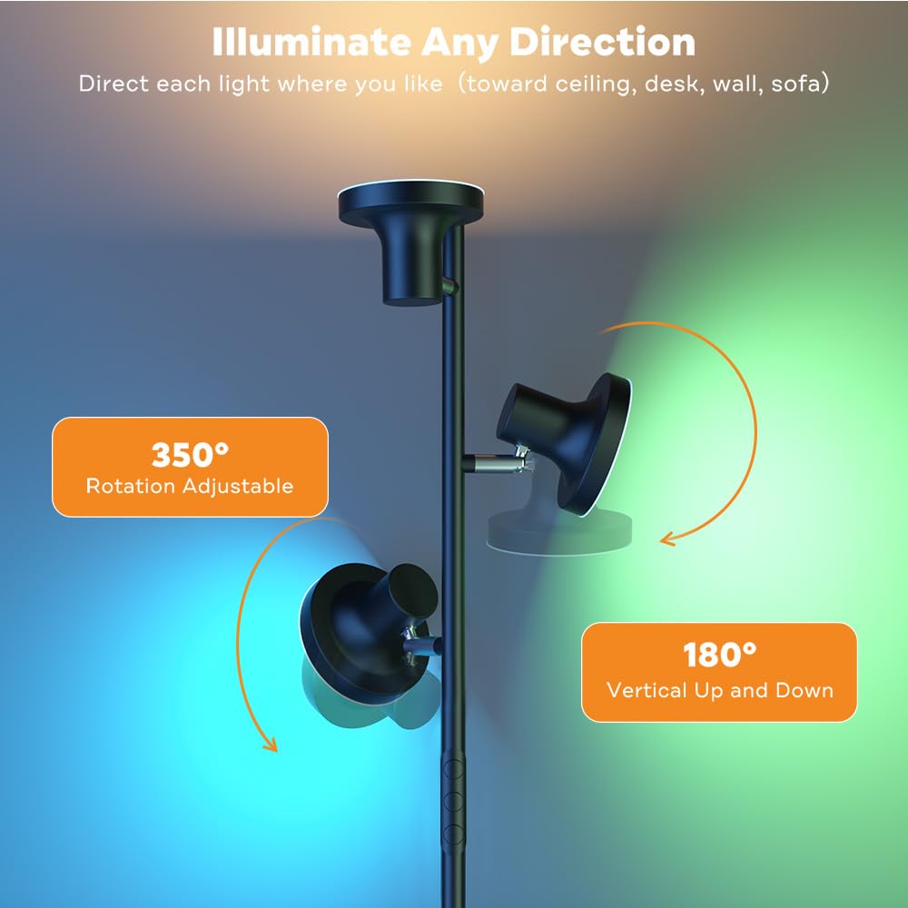 SIBRILLE dimmable LED floor lamp offering 2700K to 6500K whites