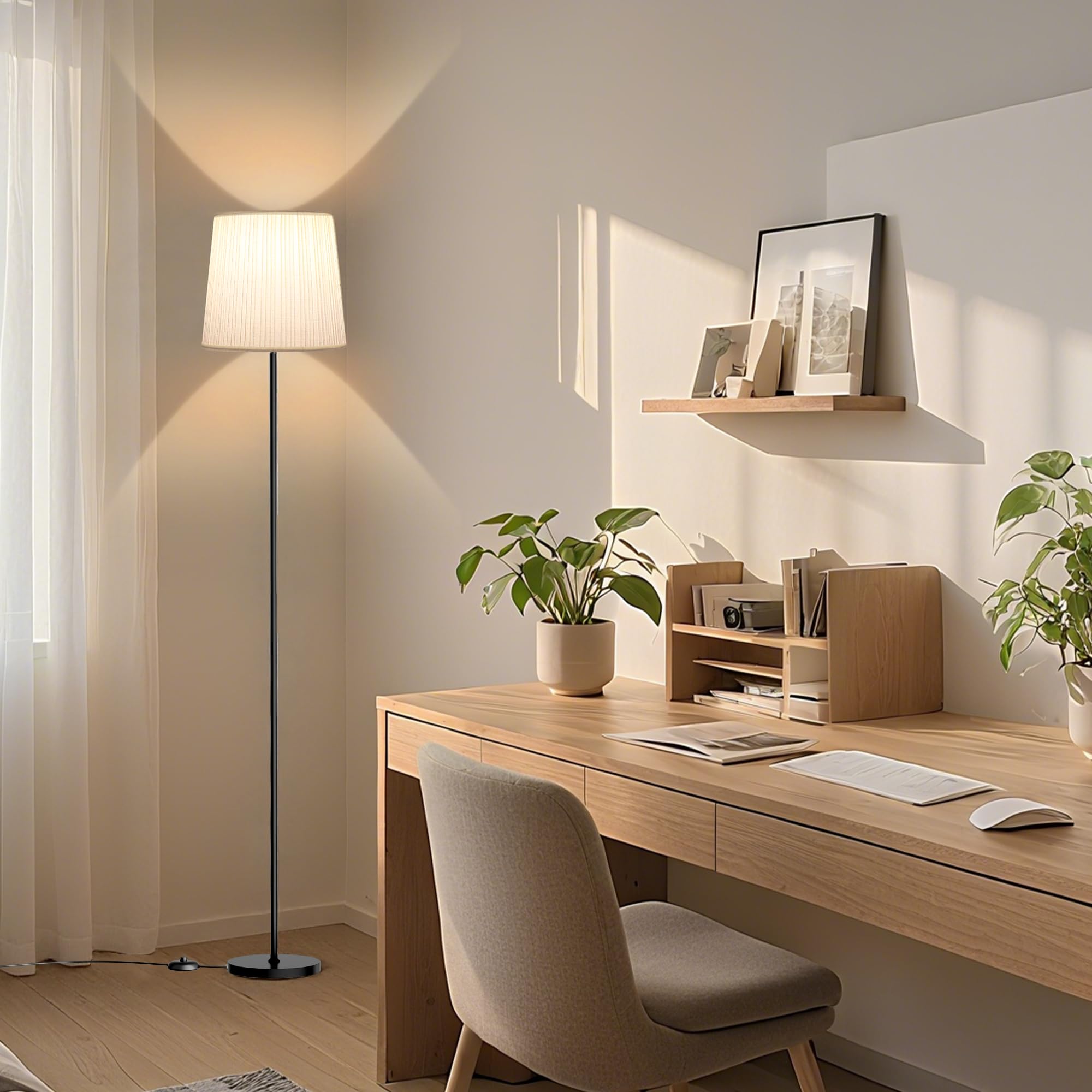 SIBRILLE floor lamp at 62-inch height for corner lighting