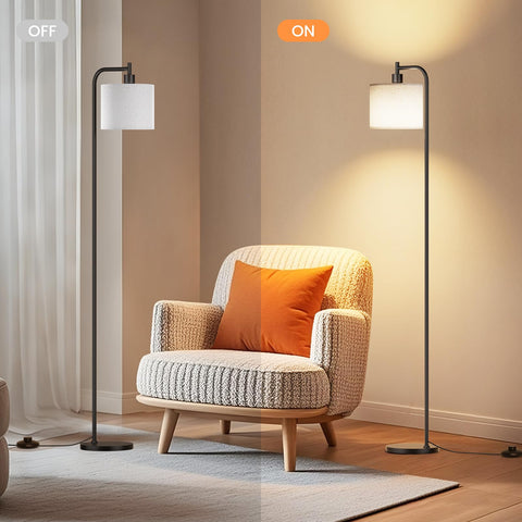 Sibrille floor lamp with 9W LED bulb included for immediate use