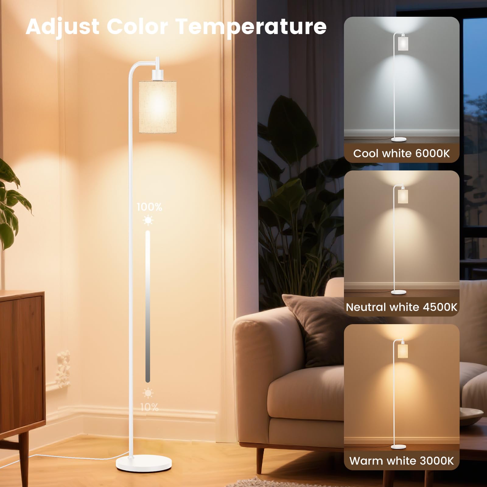 SIBRILLE floor lamp foot pedal for quick hands-free control.
