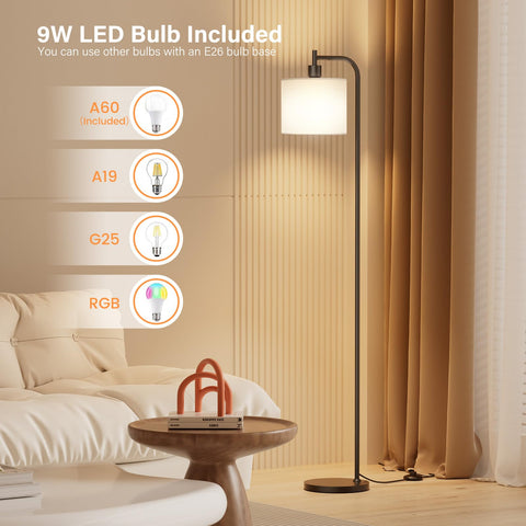 SIBRILLE floor lamp foot switch for easy on off in any room.