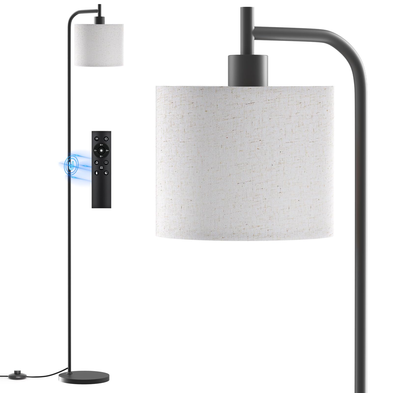 Sibrille floor lamp complements modern decor in a study or bedroom