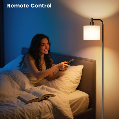 SIBRILLE floor lamp remote control enables effortless brightness adjustments.