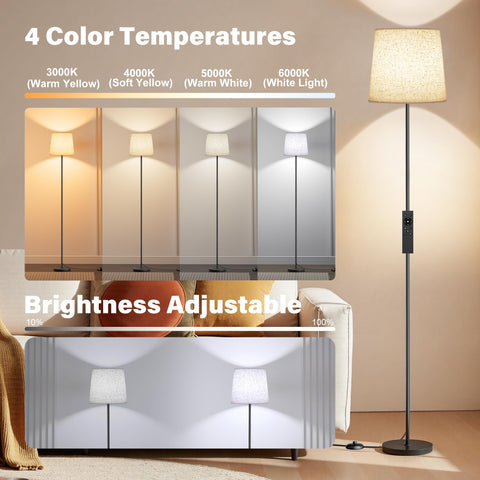 SIBRILLE beige linen shade creates soft, warm ambience.
