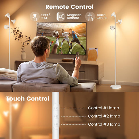 Sibrille sturdy base keeps the floor lamp stable for households with kids.