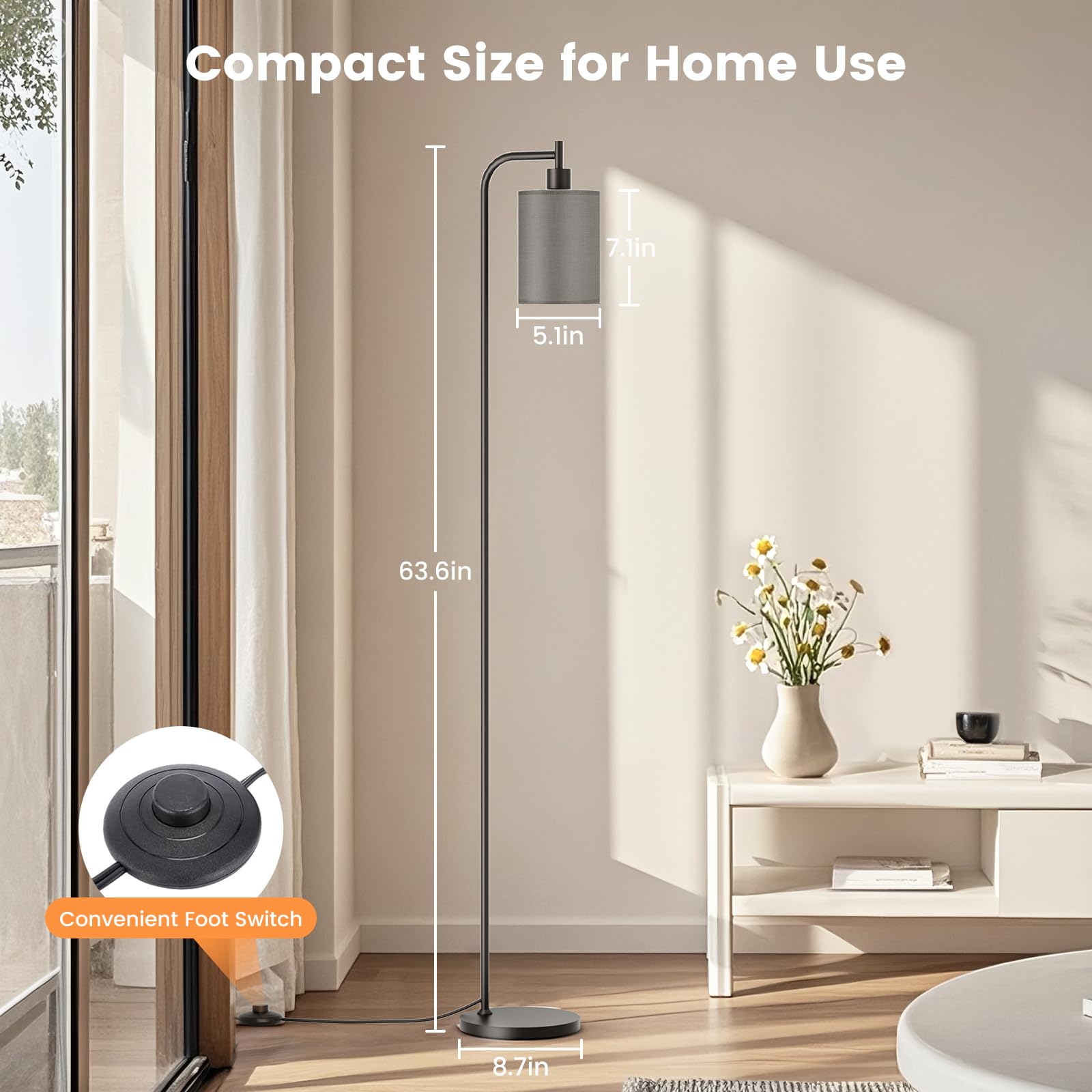 SIBRILLE weighted base ensures stability on carpeted floors