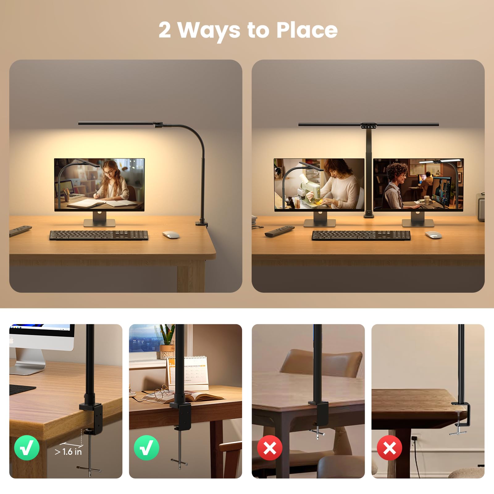 SIBRILLE LED Desk Lamp color-changing modes for mood lighting