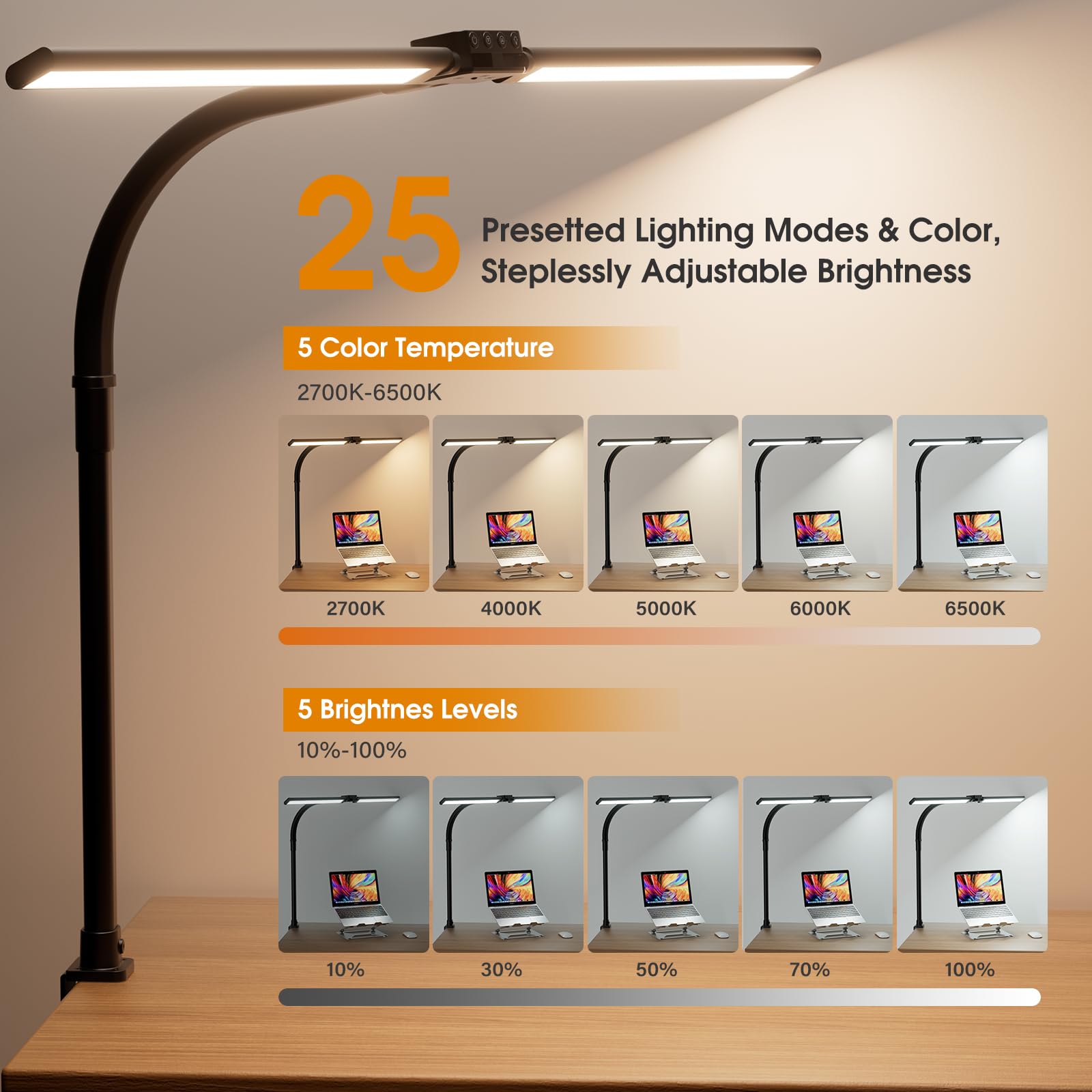 SIBRILLE LED lamp flicker-free, eye-friendly light for comfortable work