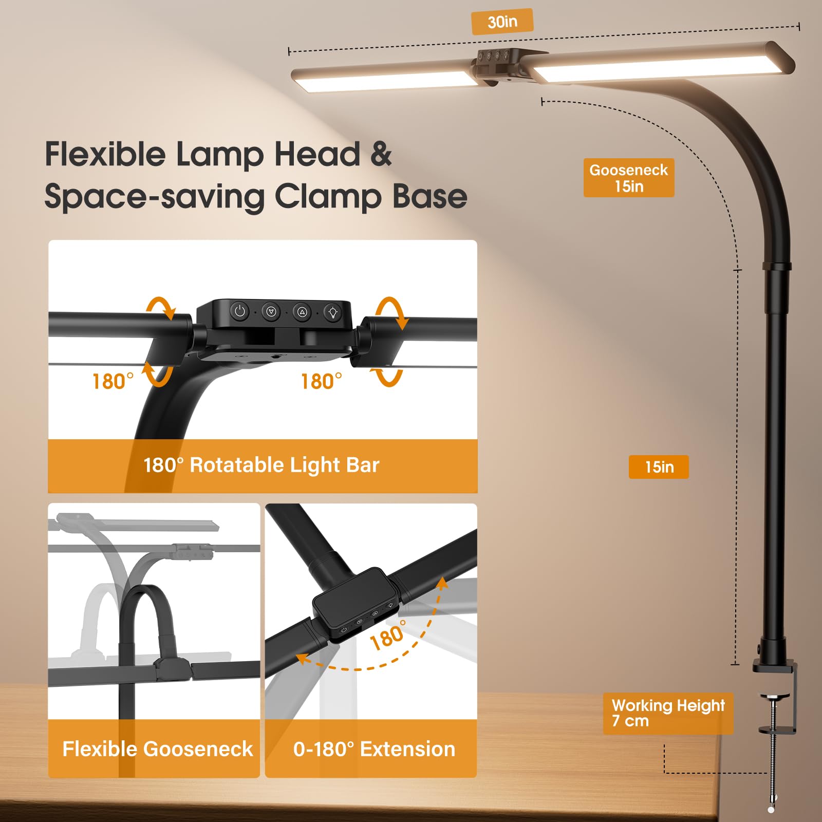 SIBRILLE gooseneck allows precise light direction for focused work