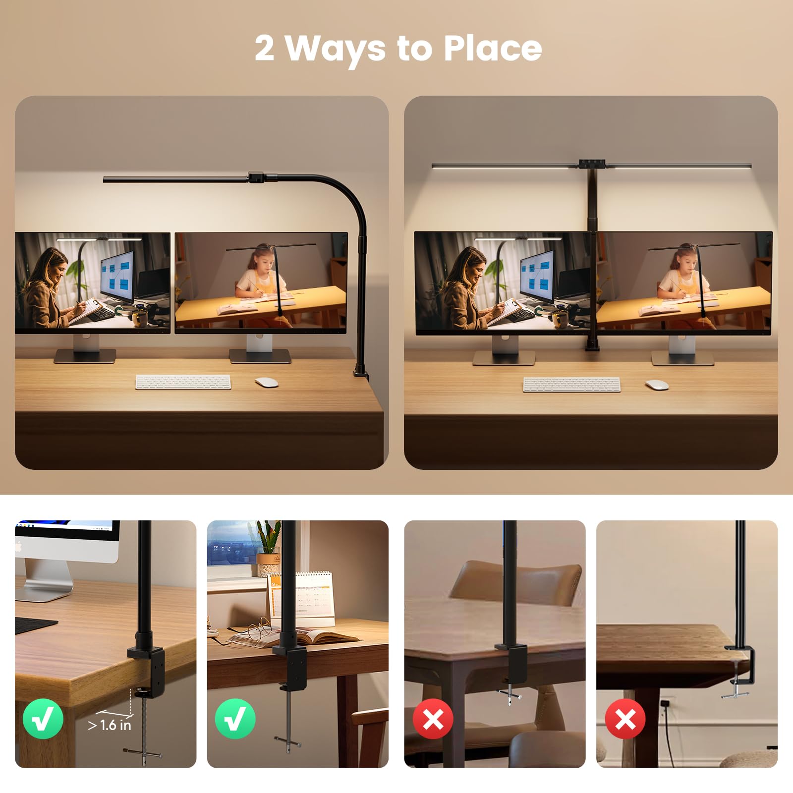 SIBRILLE two-light-bars provide wide coverage for multi-task areas
