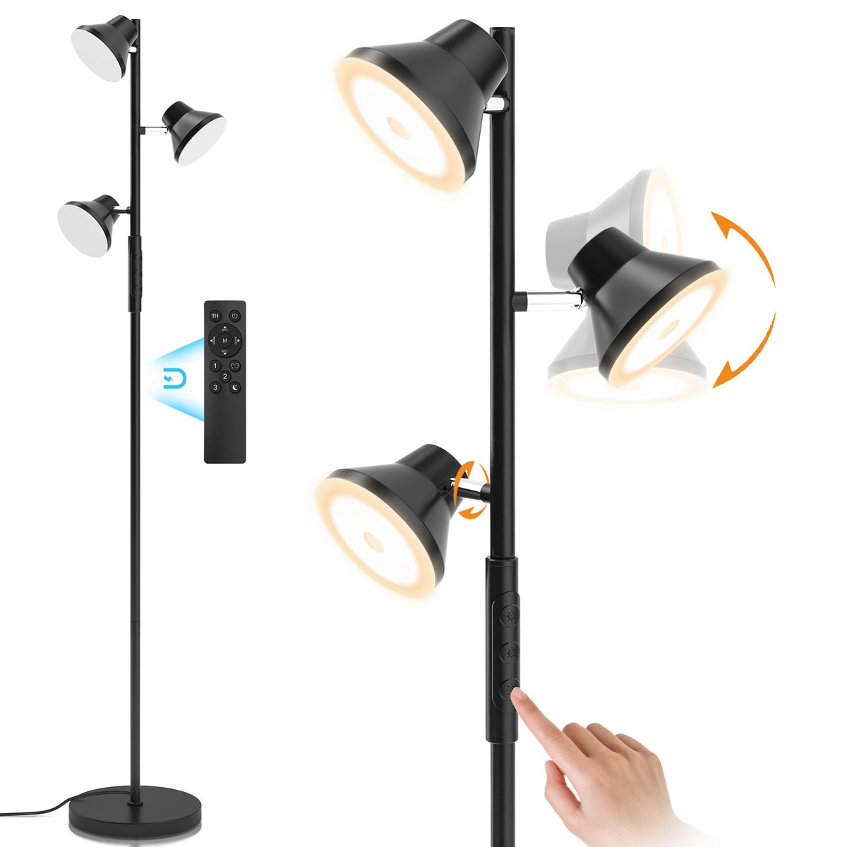 SIBRILLE LED floor lamp base for stable, modern lighting in any room.