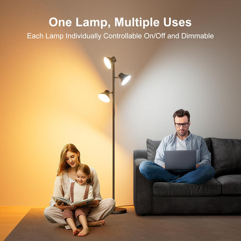 SIBRILLE lamp heads-angles allow precise direction for reading or tasks.