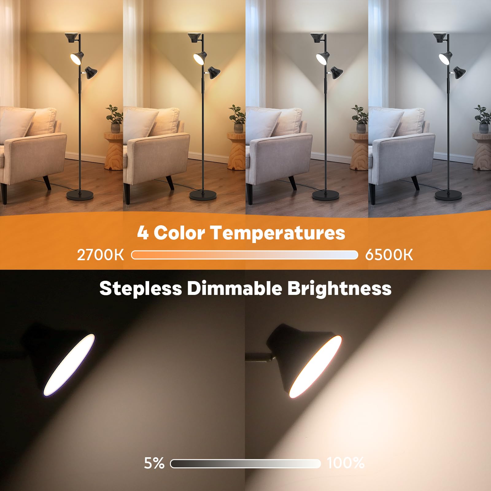 SIBRILLE remote-control enables effortless brightness and color temperature adjustments.